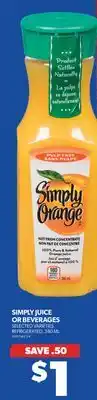 Real Canadian Superstore Simply juice or beverages, 340 ml offer