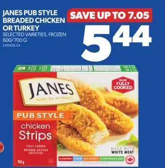 Real Canadian Superstore Janes pub style breaded chicken or turkey, 600/700 g offer