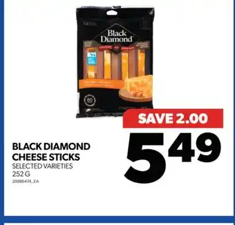 Real Canadian Superstore Black diamond cheese sticks, 252 g offer