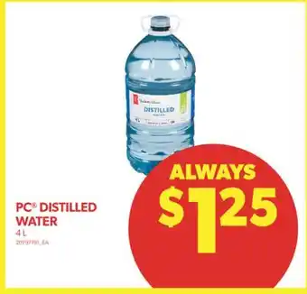 Real Canadian Superstore Pc distilled water, 4 l offer