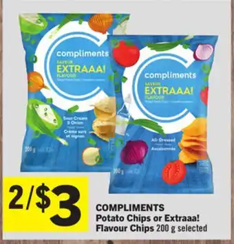 Foodland Compliments potato chips or extraaa! flavour chips offer