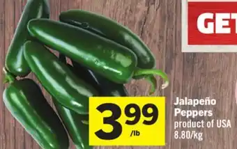 Foodland Jalapeño peppers offer