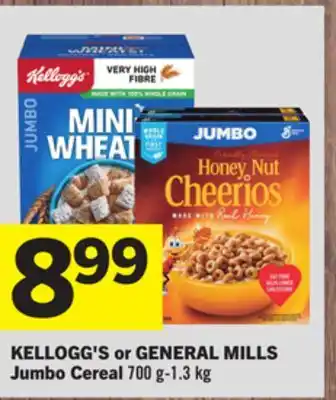 Foodland Kellogg's or general mills jumbo cereal offer