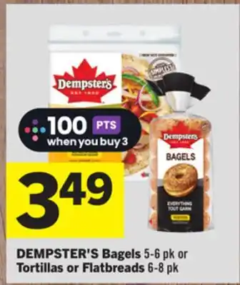 Foodland Dempster's bagels offer