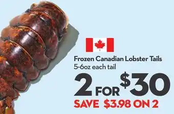 Longo's Frozen canadian lobster tails offer