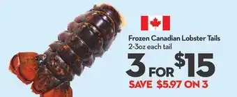 Longo's Frozen canadian lobster tails offer