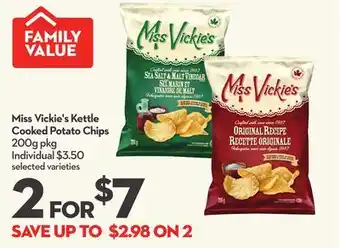 Longo's Miss vickie's kettle cooked potato chips offer