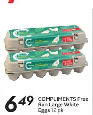Sobeys Compliments free run large white eggs offer