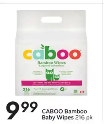 Sobeys Caboo bamboo baby wipes offer