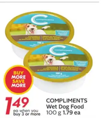 Sobeys Compliments wet dog food offer