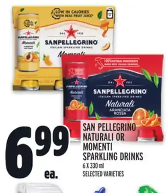 Metro San pellegrino naturali or momenti sparkling drinks offer