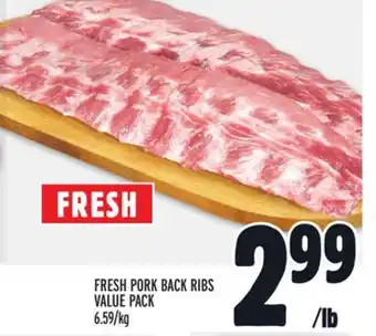 Metro Fresh pork back ribs value pack offer