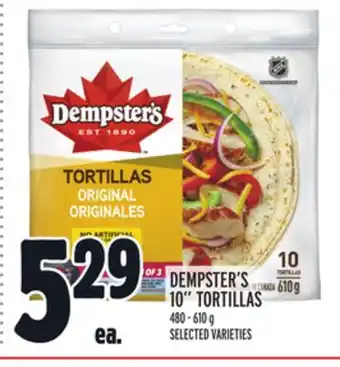 Metro Dempster's 10 tortillas offer