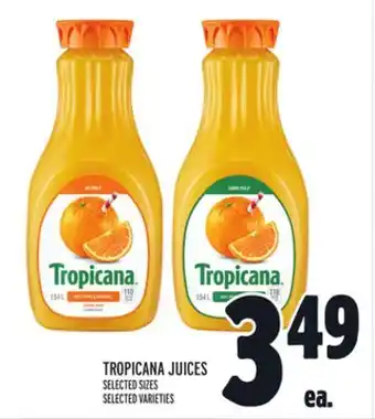 Metro Tropicana juices offer