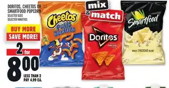Metro Doritos, cheetos or smartfood popcorn offer