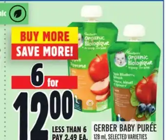 Metro Gerber baby purée offer