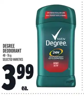 Metro Degree deodorant offer
