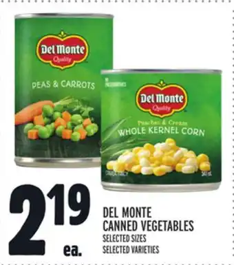 Metro Del monte canned vegetables offer