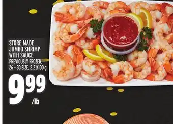 Metro Store made jumbo shrimp with sauce offer