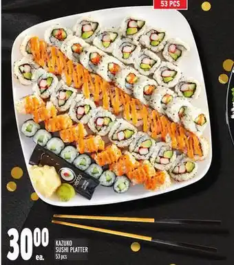 Metro Kazuko sushi platter offer