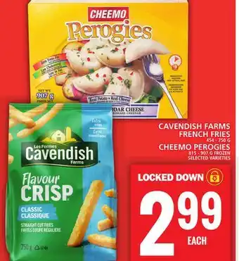 Food Basics Cavendish farms french fries or cheemo perogies offer
