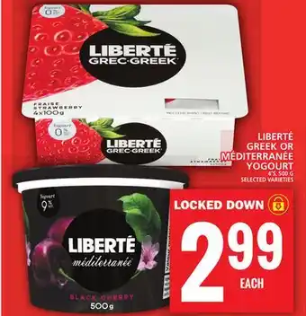 Food Basics Liberté greek or méditerranée yogourt offer