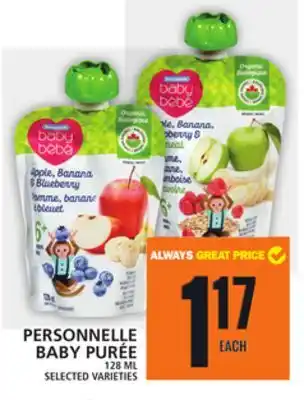 Food Basics Personnelle baby purée offer