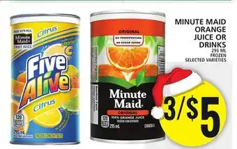 Food Basics Minute maid orange juice or drinks offer