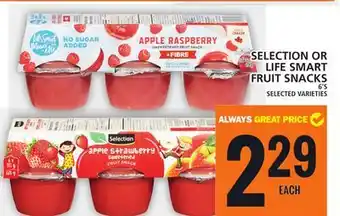 Food Basics Selection or life smart fruit snacks offer