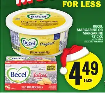 Food Basics Becel margarine or margarine sticks offer