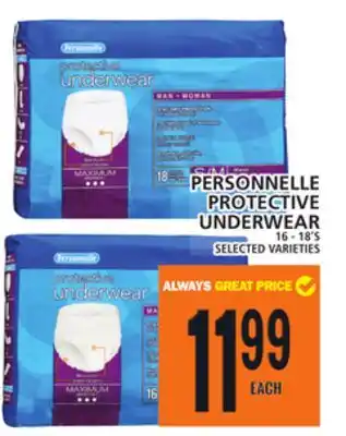 Food Basics Personnelle protective underwear offer