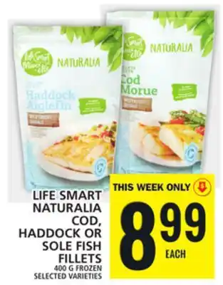 Food Basics Life smart naturalia cod, haddock or sole fish fillets offer