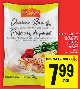 Food Basics Select valley seasoned boneless skinless chicken breast offer