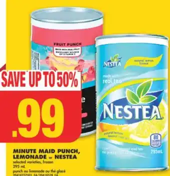 No Frills Minute maid punch, lemonade or nestea, 295 ml offer