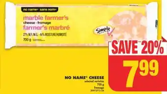 No Frills No name cheese, 700 g offer