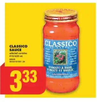 No Frills Classico sauce, 410/650 ml offer