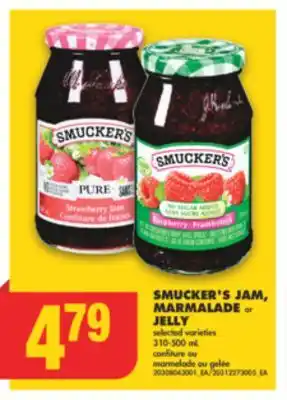 No Frills Smucker's jam, marmalade or jelly, 310-500 ml offer