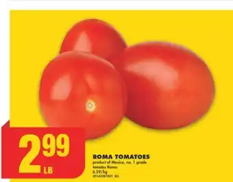 No Frills Roma tomatoes offer