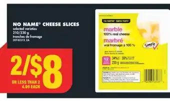 No Frills No name cheese slices, 210/230 g offer