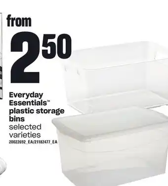 Loblaws Everyday essentials plastic storage bins offer