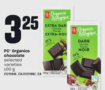 Loblaws Pc organics chocolate, 100 g offer