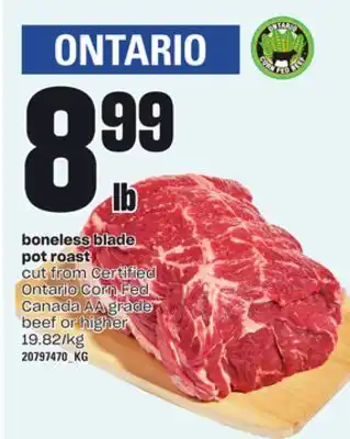 Loblaws Boneless blade pot roast offer