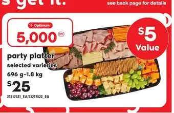 Loblaws Party platter, 696 g–1.8 kg offer