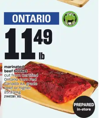 Loblaws Marinated beef brisket offer