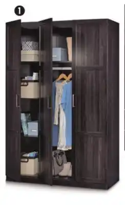 Canadian Tire Sauder 3-door wardrobe, cinnamon offer