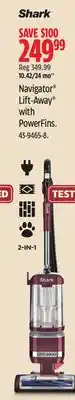 Canadian Tire Shark navigator lift-away with powerfins offer