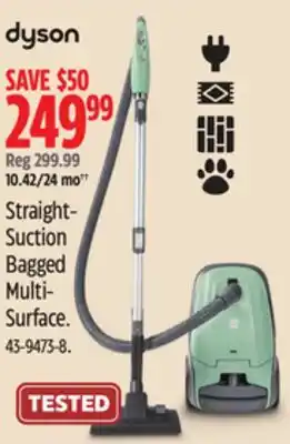 Canadian Tire Kenmore straight- suction bagged multi-surface canister vacuum offer