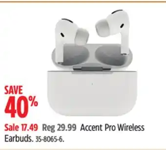 Canadian Tire Accent pro wireless earbuds offer