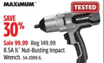 Canadian Tire Maximum 8.5a 1⁄2 nut-busting impact wrench offer