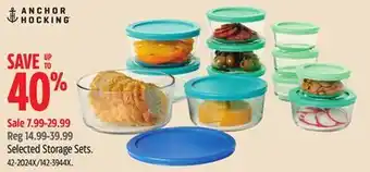 Canadian Tire Selected anchor hocking storage sets offer